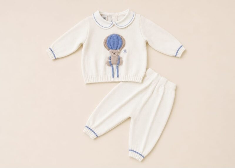Coordinato Marlù IS5580 in Lana Vaniglia/Cielo Polvere — foto 3